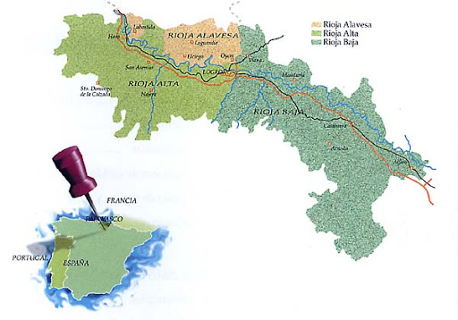 Rioja wines map