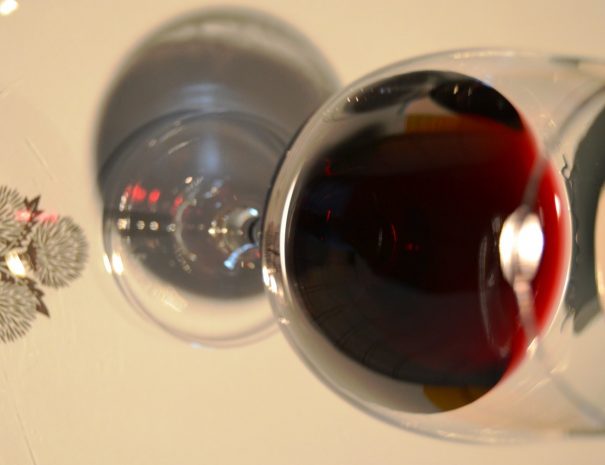 Glass of Rioja red wine