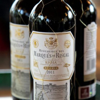 Bottle of Marques de Riscal wine