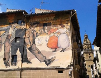 Famous street art in Haro, Spain