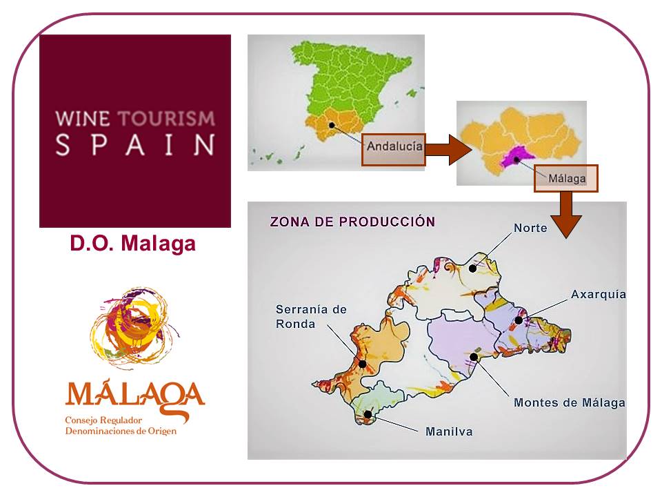 Malaga wine map