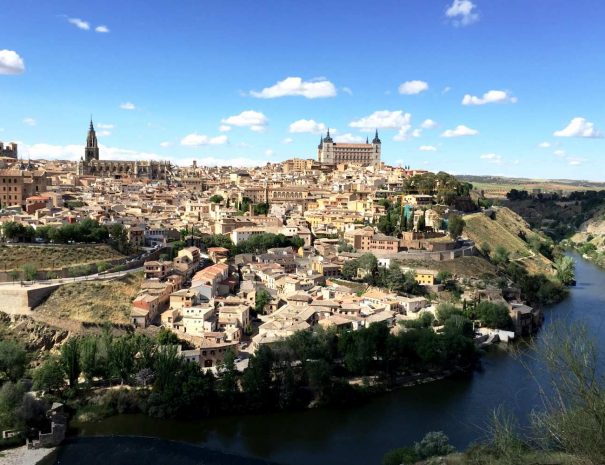 Panoramic views of Toledo in Spain