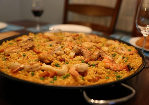Paella served at a restaurant in Madrid