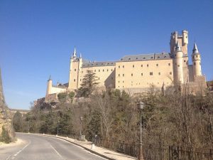 Alcazar of Segovia from the road