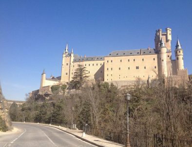 Alcazar of Segovia from the road