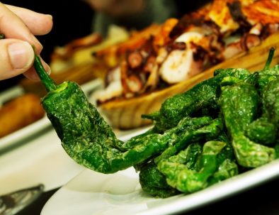 Green pepper dish in a Barcelona tapas tour