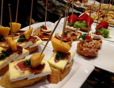 Cheese and ham tapas in Madrid