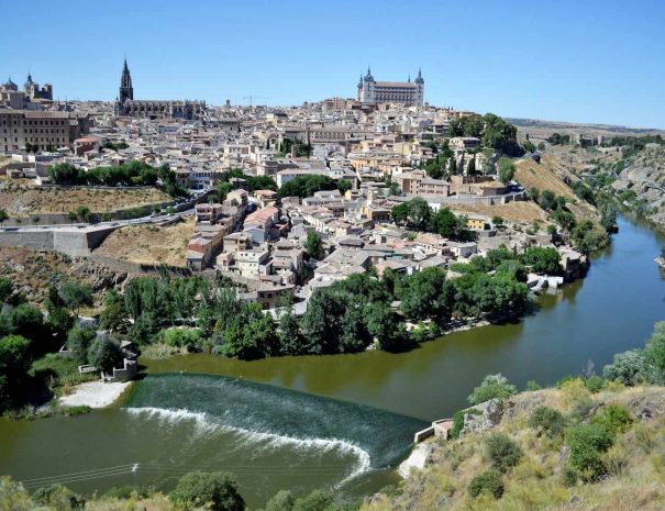 Toledo tour Madrid excursions day trip landscape perspective sunny day