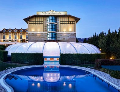 Outdoor pool at Villa de Laguardia hotel