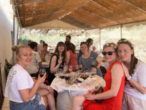 Group tasting during wine tour from Malaga