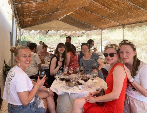 Group tasting during wine tour from Malaga